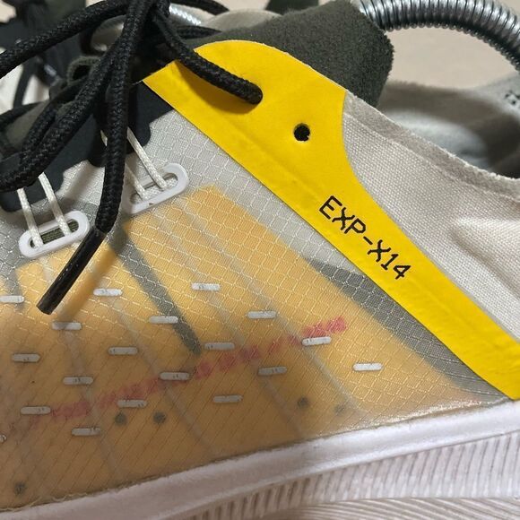 Nike  A01554 EXP -X14 Running Shoes  Light Bone/ Bright Mango Men's Sz 12 - Picture 3 of 7